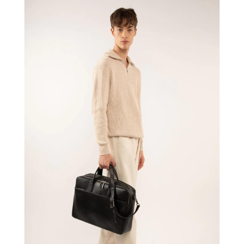 MATT & NAT | TOM Vegan Briefcase - Dwell - BLACK - Image 4
