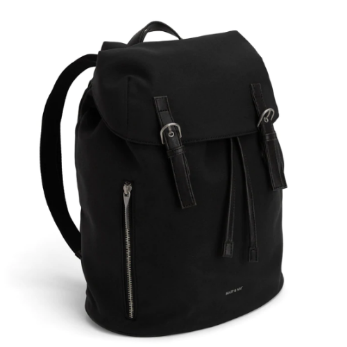 THEO Vegan Backpack - Canvas - BLACK - Image 4