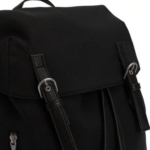 THEO Vegan Backpack - Canvas - BLACK - Image 7