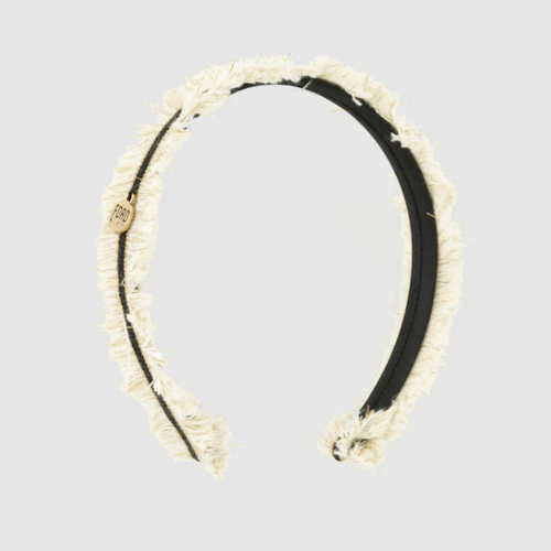 FORD MILLINERY | ANNA Ribbon Thin Headband (ivory)