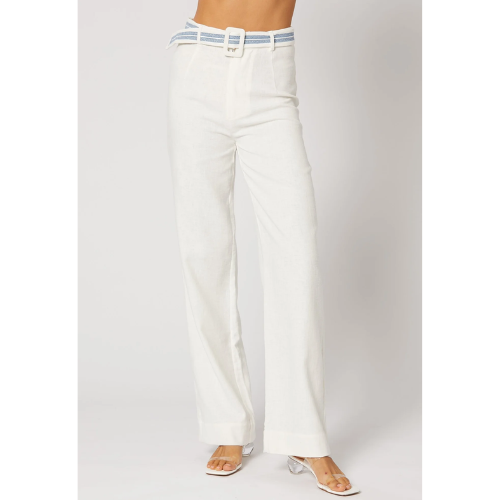 WINONA | VITTORIA PANT - WHITE & BLUE - Image 2