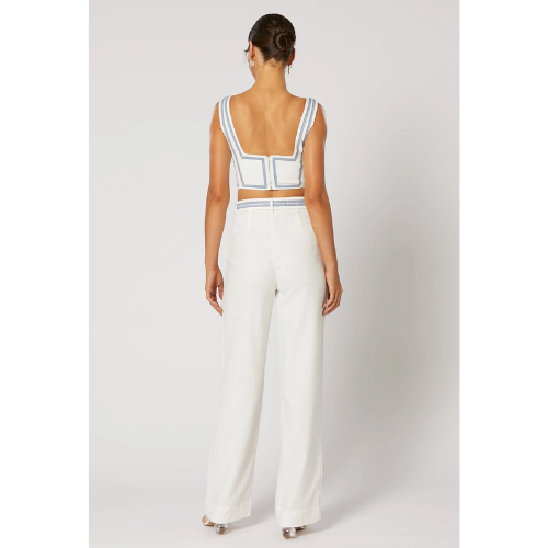 WINONA | VITTORIA PANT - WHITE & BLUE - Image 5