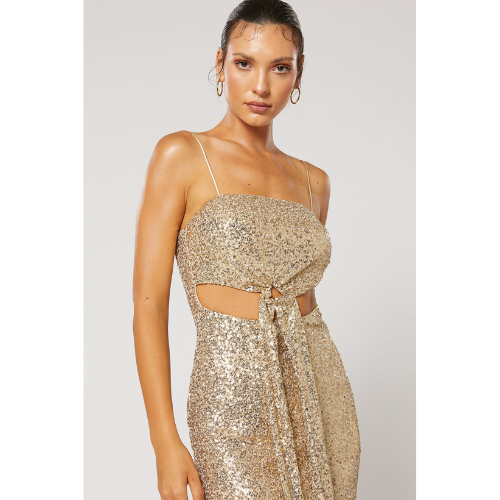WINONA | VALLE MIDI DRESS - GOLD - Image 2