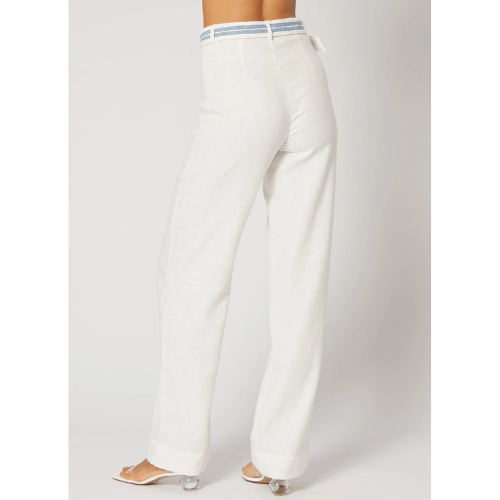 WINONA | VITTORIA PANT - WHITE & BLUE - Image 4