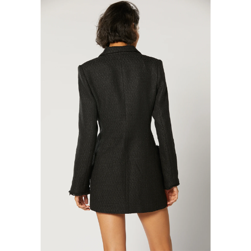 WINONA | OPHIR TRIMMED BLAZER DRESS - BLACK - Image 3