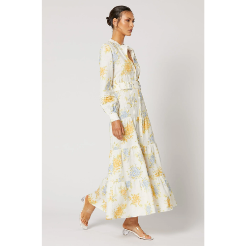 WINONA | RAVELLO BUTTON MAXI DRESS - WHITE PRINT - Image 2