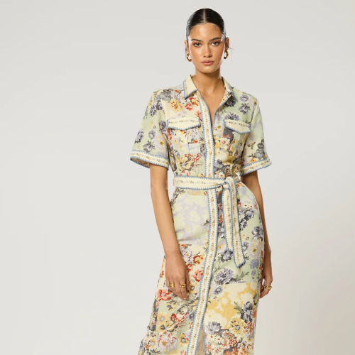 WINONA | GENOVIA MIDI DRESS - MULTI PRINT
