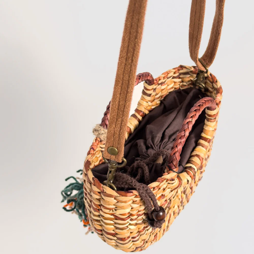 ORANGE INCA | The Fiesta Mini Classic Crossbody - Marbled Brown - Image 2