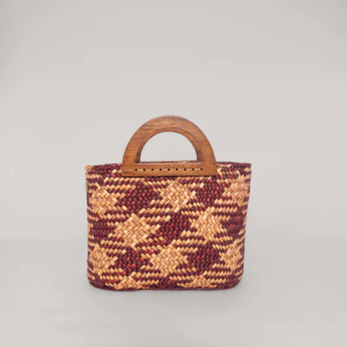 ORANGE INCA | The Sophia - Camel and Beige with Wooden Handles - Image 4