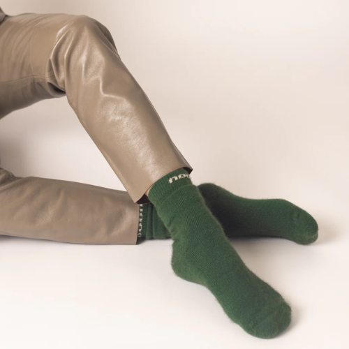 NOOAN | Possum Merino Wool HUKA Socks, Greener Pasture