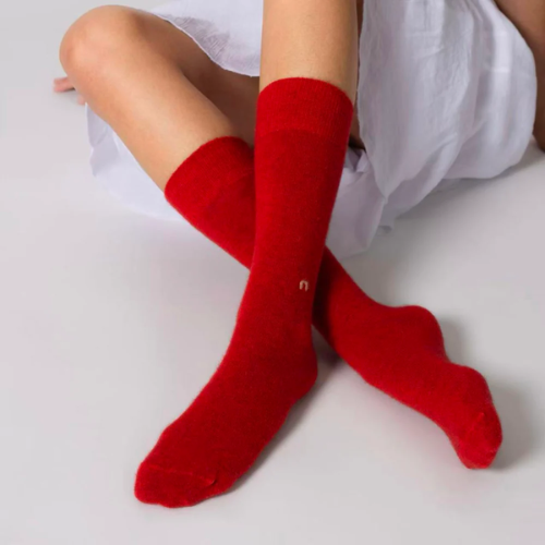 NOOAN | Hamilton Possum Merino Wool Socks - Scarlet