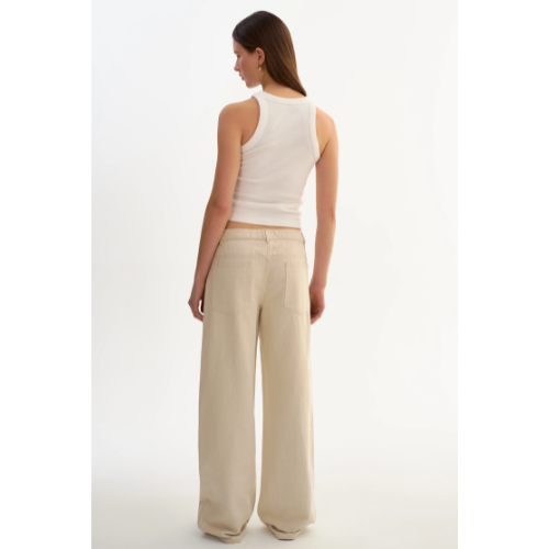 LAMARQUE | TALEEN | Linen Blend Twill Pants - NATURAL - Image 3