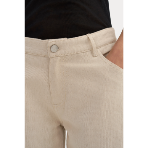 LAMARQUE | BARY | Linen Blend Twill Bermuda Shorts - NATURAL - Image 2
