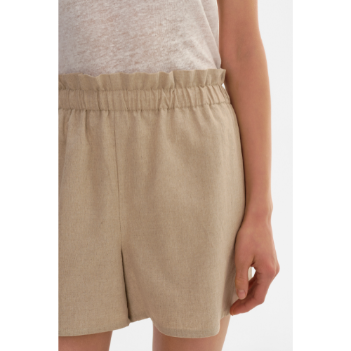 LAMARQUE | ILIA | Linen Pull-On Shorts - BEIGE - Image 2