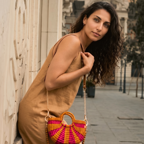 ORANGE INCA JUNCO HANDBAGS LOOKBOOK FOR IMMEDIATE DELIVERY