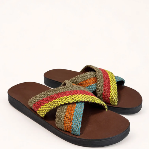 ORANGE INCA | The Pisac Cross Sandal - Rainbow