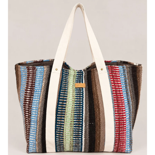 ORANGE INCA | The Manta Carryall - Blue, Green and Berry Stripes